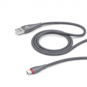Дата-кабель Ceramic USB - USB-C, 1м, серый, Deppa