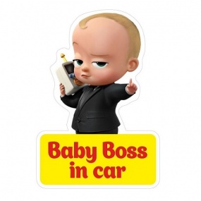 Виниловая наклейка "Baby boss" 12*8 см
