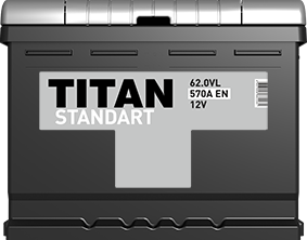 Аккумулятор Титан Standart 62 А/ч о.п.