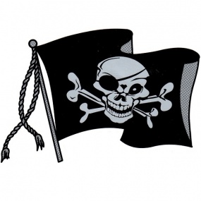 Виниловая наклейка "Пиратский флаг" 11*15см