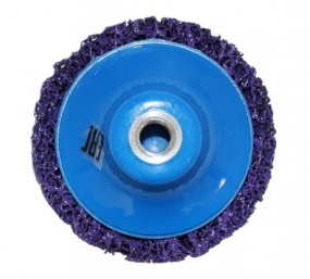 Круг для снятия ржавчины на резьбе фиолет.d=150мм/М14 Русский Мастер