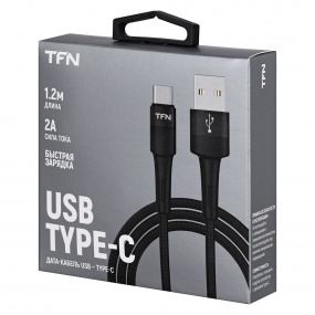 Кабель USB - Type-C, ENVY, 1.2м, нейлон  TFN