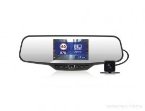 Видеорегистратор Neoline G-tech X27 Dual зеркало заднего вида и GPS информатор + камера парковки