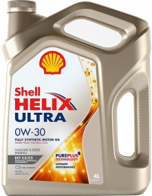 Масло SHELL Helix Ultra ЕСТ  0w30 C3/C2 синт., 4л