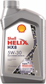 Масло SHELL Helix HX8 Synthetic, 5w-30, синт. 1л