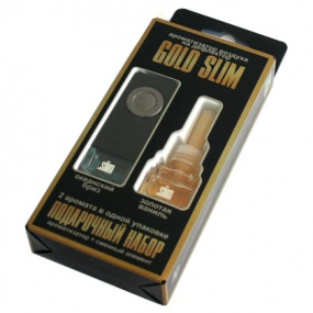 Набор ароматизаторов "GOLD SLIM" Океанский бриз+Золотая ваниль                          
