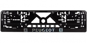 Рамка  номерного знака PEUGEOT с рельефом 