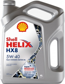 Масло SHELL Helix HX8 Synthetic, 5w-40, синт. 4л