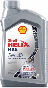 Масло SHELL Helix HX8 Synthetic, 5w-40, синт. 1л