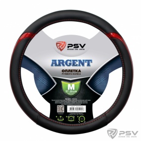 Оплетка руля ARGENT черно-красный M "PSV"