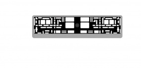 Рамка  номерного знака карбон светлый AVS RN-05