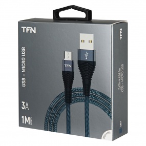 Кабель USB - microUSB, FORZA, 1м, графитовый TFN