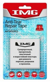 Сверхпрочный прозрачный пластырь для заделывания порезов и дыр "Антипорез" 75х450мм "IMG"