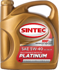 Масло Sintec PLATINUM 7000 SAE 5W-40 API SN ACEA A3/B4 4л