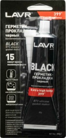 Герметик прокладок черный высокотемпературный 85г LAVR