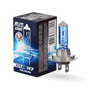 Галогенная лампа AVS ATLAS BOX/5000К/ H7.12V.55W. 1 шт.